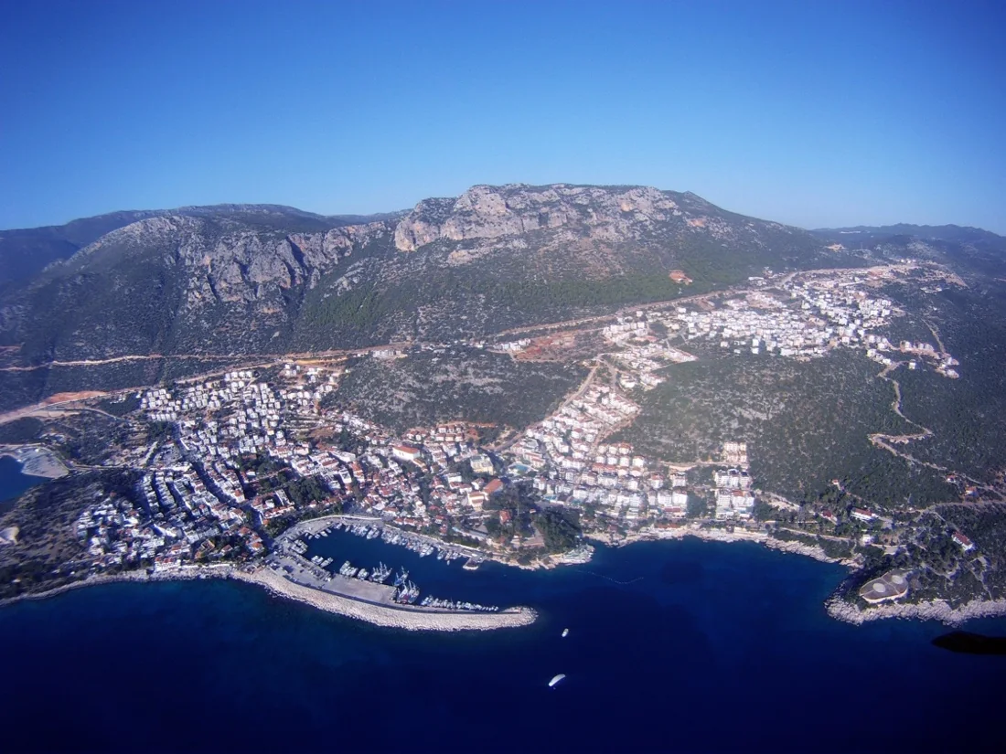 Kaş town between the mountains and the sea