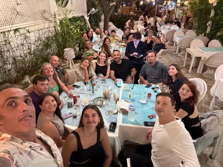 Group dinner in Kaş old town